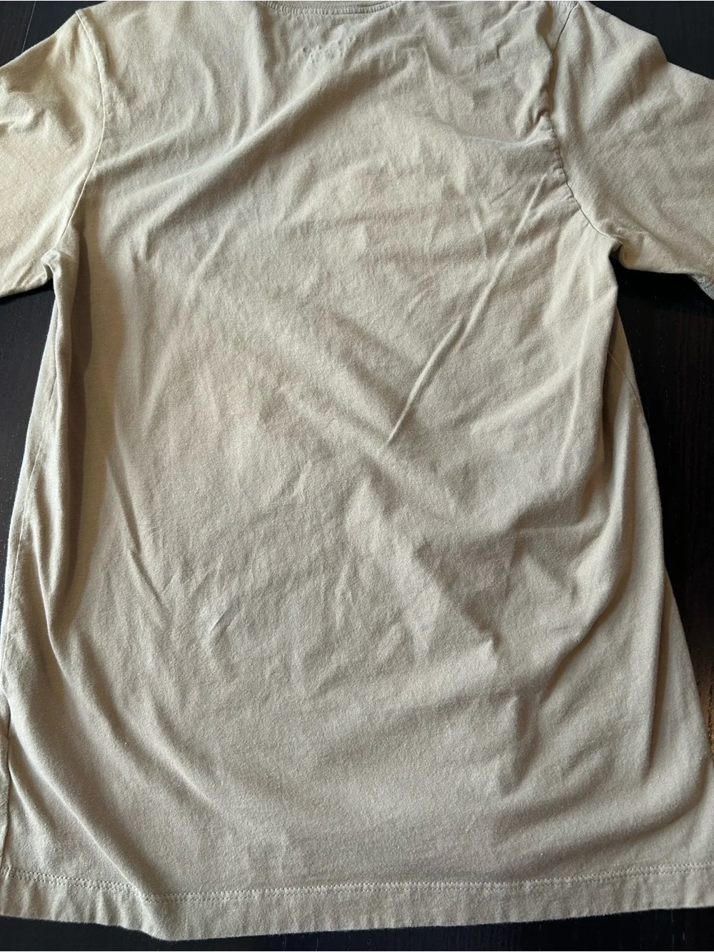 Nike Men’s Tan Crewneck T-Shirt with White Swoosh